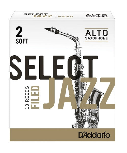 Caña D'Addario "Select Jazz Filed" RSF10ASX2S(10) para Saxofón Alto 2S-Caja de 10 Piezas
