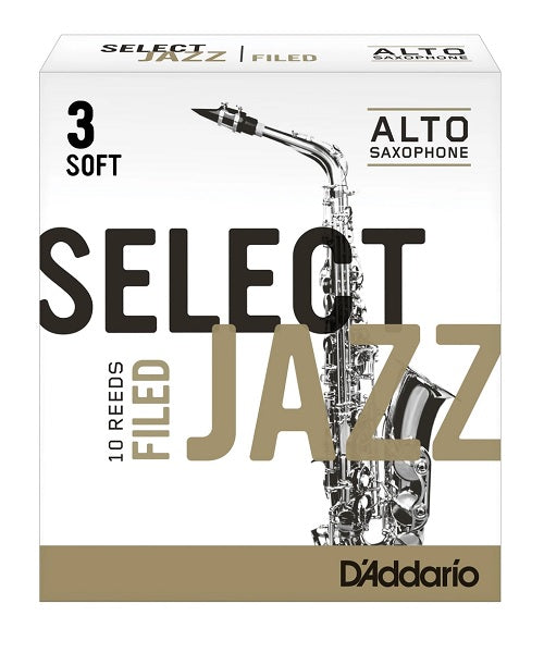 Caña D'Addario "Select Jazz Filed" RSF10ASX3S(10) para Saxofón Alto 3S-Caja de 10 Piezas