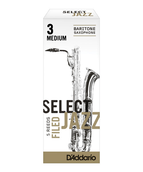 Caña D'Addario "Select Jazz" RSF05BSX3M(5) para Saxofón Barítono 3M-Caja de 5 Piezas