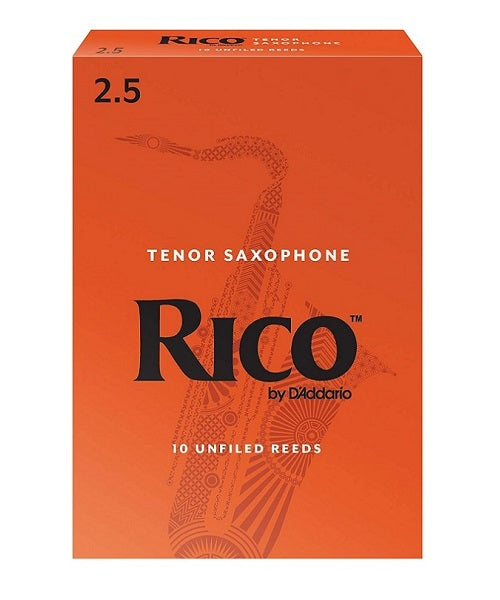 Caña D'Addario "Rico"  RKA1025(10) para Saxofón Tenor 2 1/2-Caja de 10 Piezas