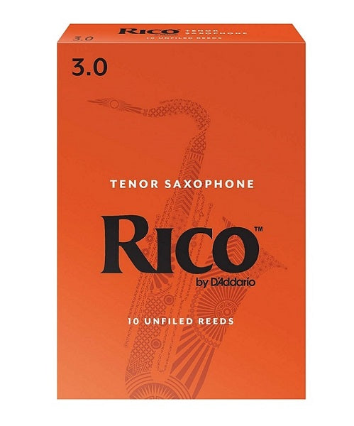Caña D'Addario "Rico" RKA1030(10) para Saxofón Tenor Rico 3-Caja de 10 Piezas