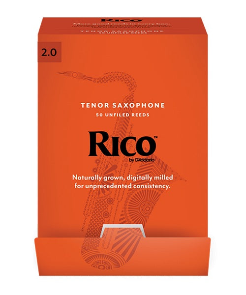 Caña D'Addario "Rico"  RKA0120-B(50)  para Saxofón Tenor 2-Caja de 50 Piezas