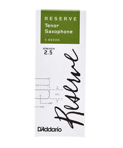 D'Addario Woodwinds Cañas Reserve para Saxofón Tenor 2 1/2, DKR0525(5), Caja con 5 Pzas