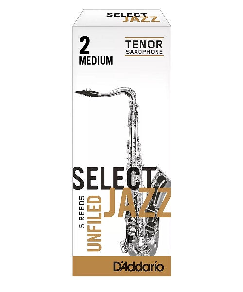 Caña D'Addario "Select Jazz Unfiled" RRS05TSX2M(5) para Saxofón Tenor 2M-Caja de 5 Piezas