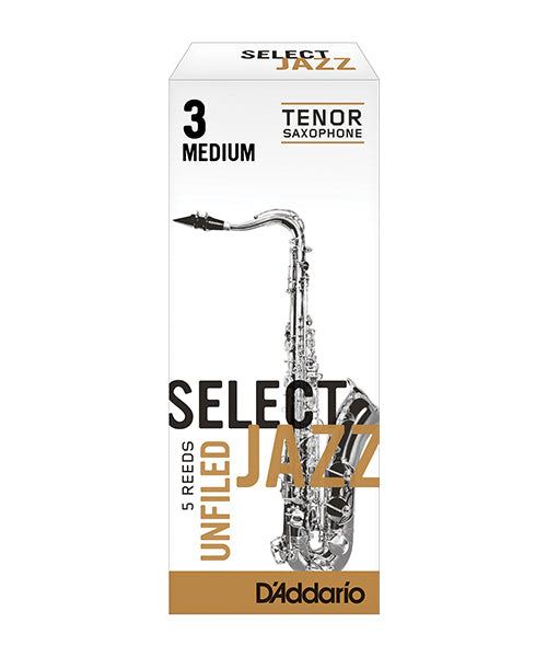 Caña D'Addario "Select Jazz Unfiled" RRS05TSX3M(5) para Saxofón Tenor 3M-Caja de 5 Piezas