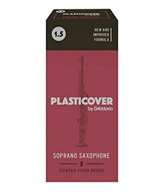 D'Addario Woodwinds (Rico) Cañas Plasticover para Saxofón Soprano 1 1/2, RRP05SSX150(5), Caja con 5 Pzas