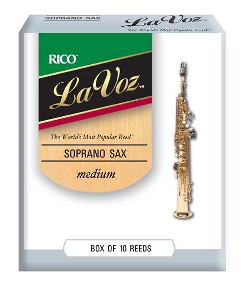 Caña D'Addario "La Voz-Medium" RIC10MD(10) para Saxofón Soprano-Caja de 10 Piezas