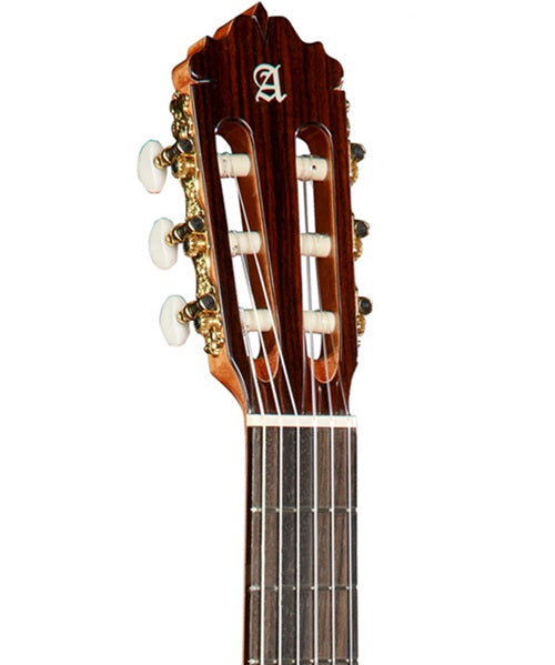 Alhambra Guitarra Clásica "6 White Ebony" 8891, Cedro + Olivo/Ébano Blanco con Funda