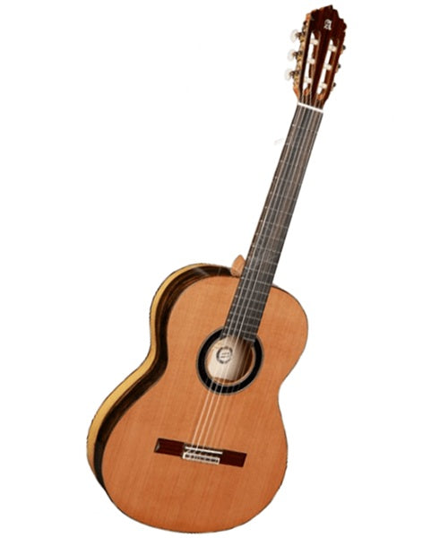 Alhambra Guitarra Clásica "6 White Ebony" 8891, Cedro + Olivo/Ébano Blanco con Funda