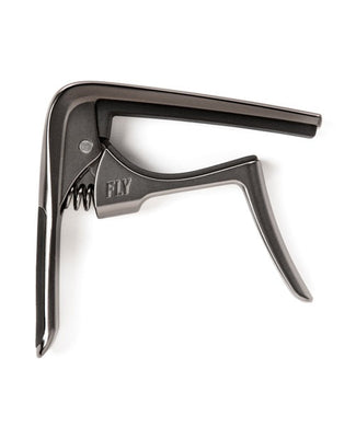 Dunlop Capo para Guitarra Acústica 63CGM Curvo Pavonado, Trigger Fly
