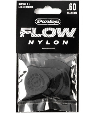 Dunlop Púas Flow Nylon 541P060 0.60mm con 12 piezas