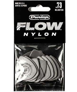 Dunlop Púas Flow Nylon 541P073 0.73mm con 12 piezas