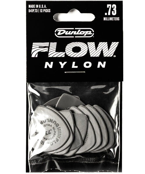 Dunlop Púas Flow Nylon 541P073 0.73mm con 12 piezas