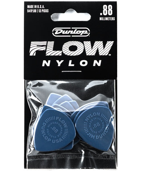 Dunlop Púas Flow Nylon 541P088 0.88mm con 12 piezas