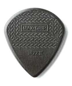 Dunlop Púas Max Grip Jazz III 471R3C(24) 1.38mm, Gris con 10 piezas