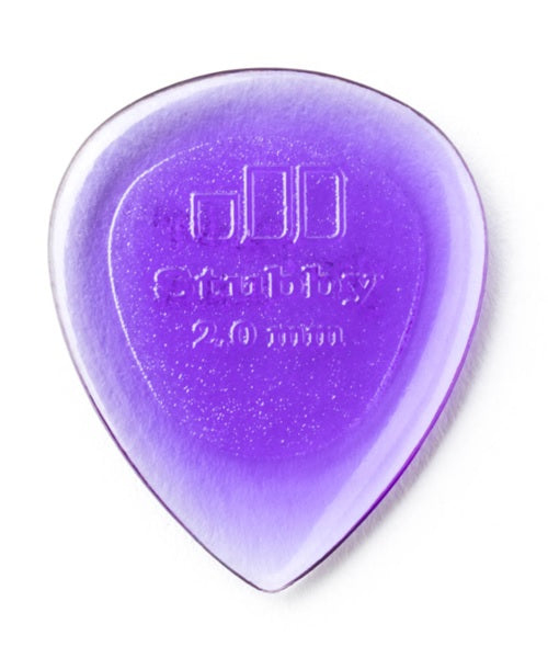 Púas Dunlop 474R2.0 Stubby Jazz Violeta 2.00mm 24 Piezas