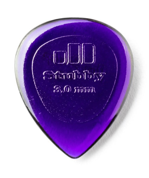 Púas Dunlop 474R3.0 Stubby Jazz Morada 3.00mm 24 Piezas