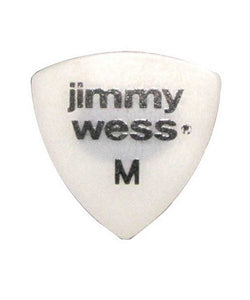 Jimmy Wess Púas Forma Escudo Medium con Lija JW-TR-M(50), Blanco (Paquete con 50 pzas)
