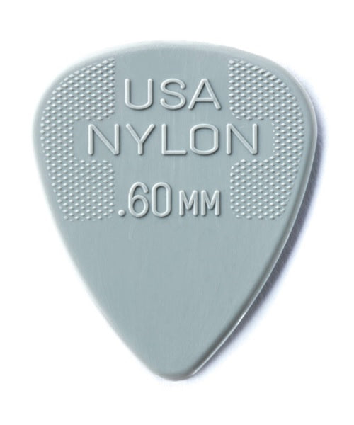 Dunlop Púas Nylon Standard 44B.60(36) .60mm, Gris Claro con 10 piezas