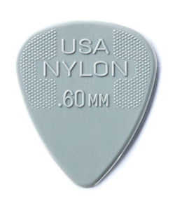 Dunlop Púas Nylon Standard 44B.60(36) .60mm, Gris Claro con 10 piezas