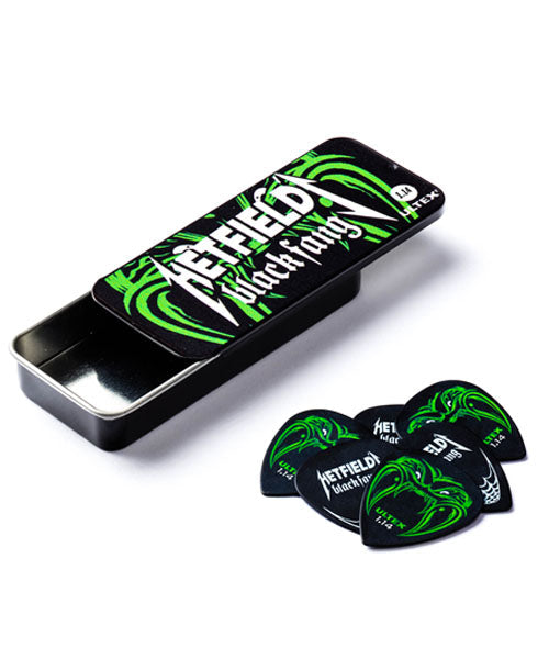 Púas Dunlop James Hetfield Black Fang con Estuche 1.14mm 6 Piezas