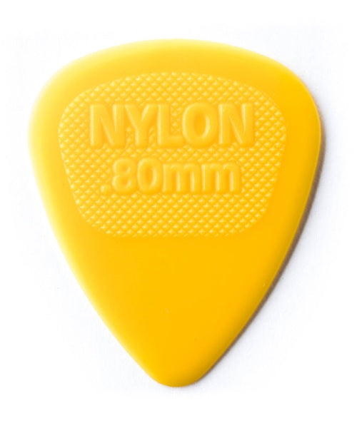 Dunlop Púas Nylon Midi 443B.80(36) Standard .80mm, Amarillo con 10 piezas