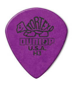 Dunlop Púas Tortex Jazz III Heavy 472RH3(36) 1.14mm, Morado con 10 piezas