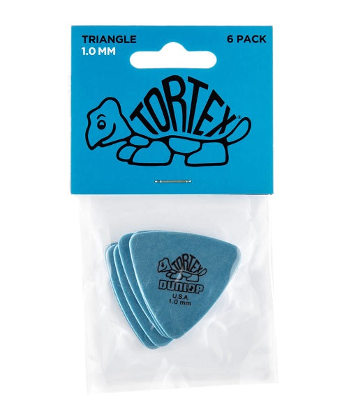 Púas Dunlop Tortex Triángulo 431P1.00 Azul 1.00mm 6 Piezas