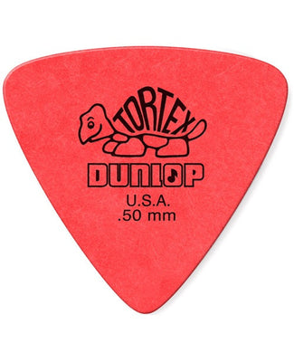 Dunlop Púas Tortex Triangle 431B050(36) 0.50mm, Rojo con 10 piezas