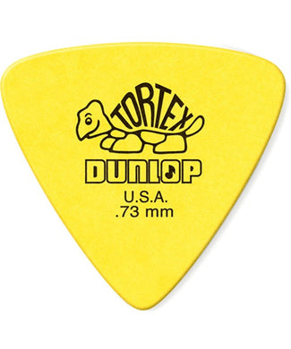 Dunlop Púas Tortex Triangle 431B073(36) 0.73mm, Amarillo con 10 piezas