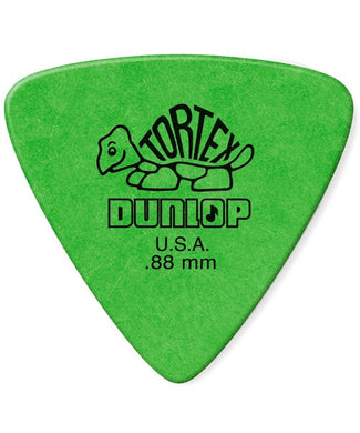 Dunlop Púas Tortex Triangle 431B088(36) 0.88mm, Verde con 10 piezas
