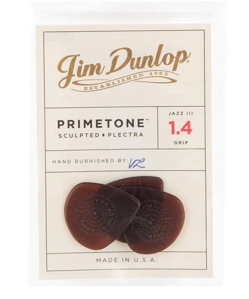 Púas Dunlop 518P1.4 Primetone Jazz III 1.40mm 3 Piezas