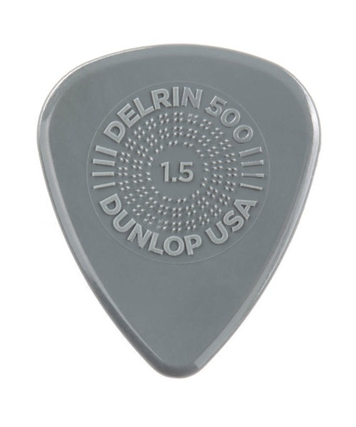 Dunlop Púas Prime-Grip Delrin 500 450B1.50(36) 1.50mm, Gris con 10 piezas