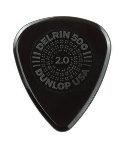 Dunlop Púas Prime-Grip Delrin 500 450B2.0 (36) 2.00mm, Negro con 10 piezas