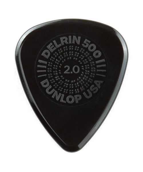 Dunlop Púas Prime-Grip Delrin 500 450B2.0 (36) 2.00mm, Negro con 10 piezas