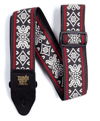 Ernie Ball Tahalí Jacquard 4669 Blackjack Red