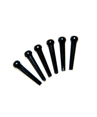 Jimmy Wess Botones GBP-P para Puente de Guitarra Acústica Plástico Negro/Blanco con 6 pzas