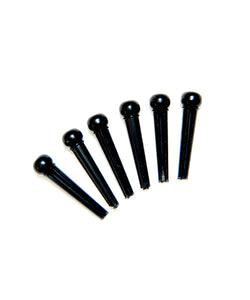 Jimmy Wess Botones GBP-P para Puente de Guitarra Acústica Plástico Negro/Blanco con 6 pzas
