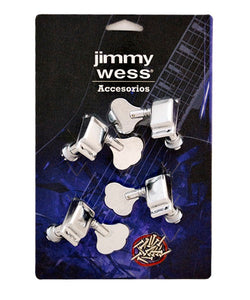 Jimmy Wess Maquinaria SKG270CR-CK para Bajo Eléctrico 2+2 Cromada (Perno y Botón Metal)