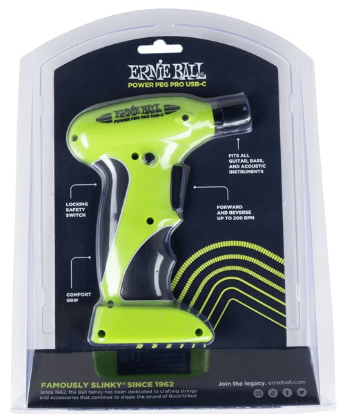 Ernie Ball Encordador 9626 Automático, Power Peg Pro USB-C