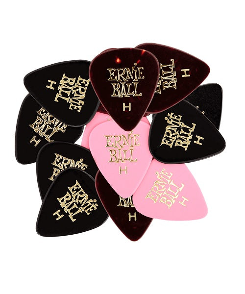 Púas Ernie Ball Standard 9180 Heavy Varios Colores con 12 Piezas