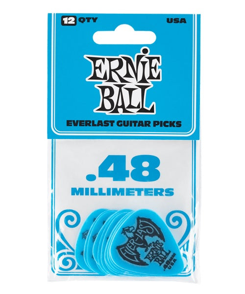 Púas Ernie Ball Everlast 9181 Azul 0.48mm 12 Piezas
