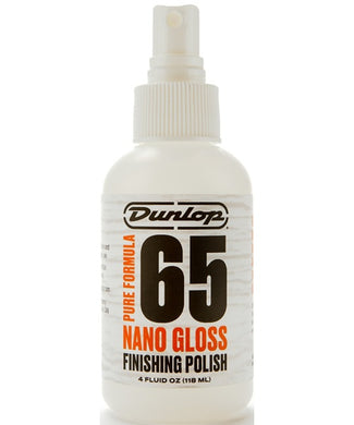 Dunlop Liquido Limpiador 6604 Pure Formula 65 Nano Gloss Silicone Free para Guitarra, 118 ML