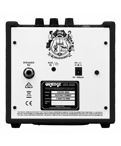 Orange Combo para Guitarra Eléctrica 3W 1x4" CRUSH MINI BK, Negro
