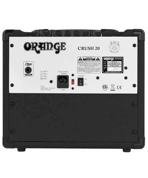 Orange Combo para Guitarra Eléctrica 20W 1x8" CRUSH 20 BK, Negro