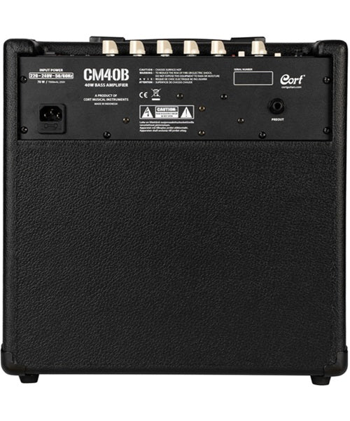 Cort Combo para Bajo Eléctrico 40W 1x10" CM40B Negro, Serie CM