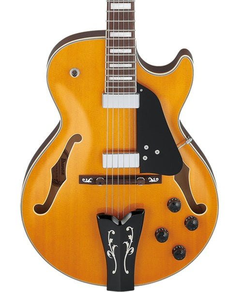 Exclusiva en Veerkamp Online Ibanez Guitarra Eléctrica Ámbar Antiguo GB10EM-AA, George Benson