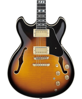 “Exclusiva en Veerkamp Online” Ibanez Guitarra Eléctrica Amarillo Antiguo/Sombreado Negro JSM10-VYS con Estuche, John Scofield
