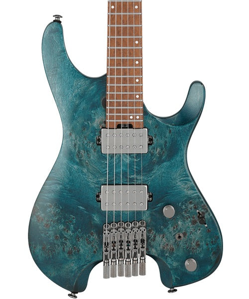 Exclusiva en Veerkamp Online Ibanez Guitarra Eléctrica Entintado Azul Mate Q52PB-COL con Funda, Serie Q