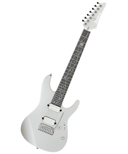 Exclusiva en Veerkamp Online Ibanez Guitarra Eléctrica 7 Cuerdas TOD70 Plata Brillante con Funda, Tim Henson